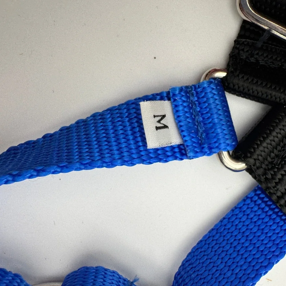 Wonder Walker No-Pull Dog Harness Blue Black Size Medium Reflective Adjustable